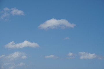 Nature Clearly blue Sky and White Clouds Texture Background