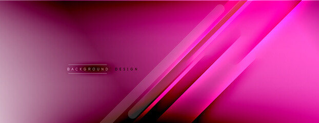 Abstract background - lines composition created with lights and shadows. Technology or business digital template. Trendy simple fluid color gradient abstract background with dynamic