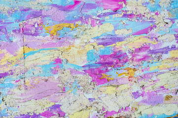 Abstract art painted colorful grunge texture. background wall for design.