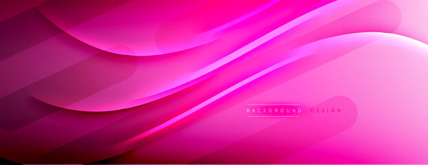 Abstract background - lines composition created with lights and shadows. Technology or business digital template. Trendy simple fluid color gradient abstract background with dynamic