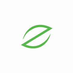 logo design creative leaf and letter E