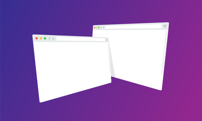 Web browser windows for presentation web graphic