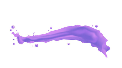 violet liquid splash realistic drops and splashes isolated on white background fruits juice splashing concept horizontal