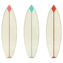 Surfboard set with center line