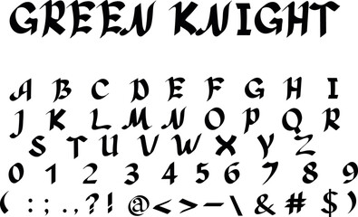 Vintage style font - Decorative vector font 