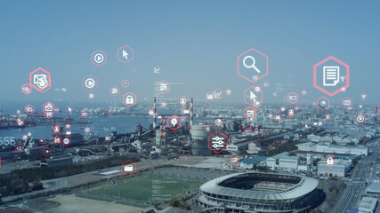 産業とテクノロジー　デジタルトランスフォーメーション © metamorworks