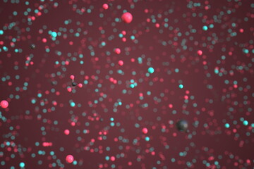 Lithium carbonate molecule. Conceptual molecular model. Chemical 3d rendering