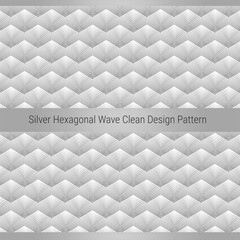 Silver Hexagonal Wave Clean Design Pattern