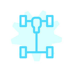 Vector illustration, chassis icon design template