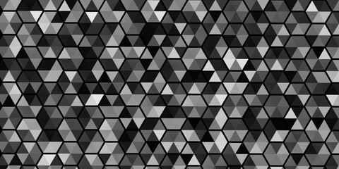 texture and pattern of black and white triangles and hexagons