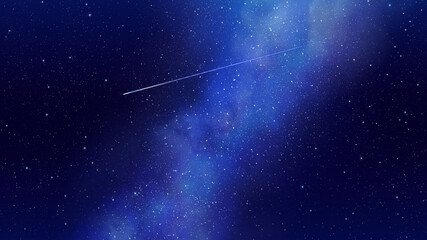 天の川と流れ星
