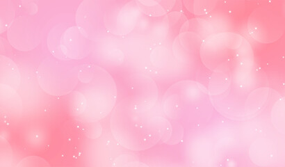 Fototapeta na wymiar 星と玉が浮かぶピンク色の背景素材