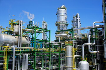 Factory of oil and gas refinery industrial plant