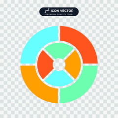 pie chart icon symbol template for graphic and web design collection logo vector illustration