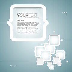 Abstract light blue text box design 
Eps 10 stock vector illustration	