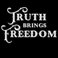 truth brings freedom on black background inspirational quotes,lettering design