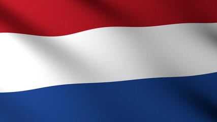 Fototapeta premium Flag of The Netherlands. Flag's image are rendered in real 3D software.