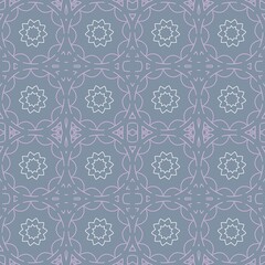 seamless pattern with pink floral lace on a gray background