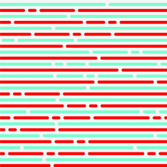 Geometric seamless pattern with bright neon color lines on a gray isolated background. Abstract red and turquoise stripes. Great for fabric, wallpaper, textile, wrapping. Vector sketch. - 443054512