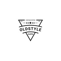 Obraz premium Classic retro vintage label badge logo design suitable for clothes, fabrics, t-shirts, jackets, hoodies and more