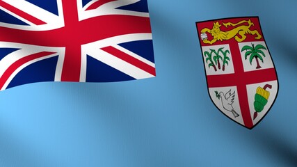 Flag of The Fiji. Flag's image are rendered in real 3D software.