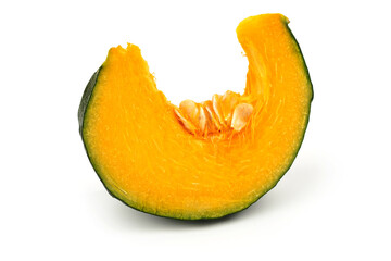  Green pumpkin isolated on the white background .