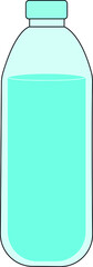 water bottle full vector color