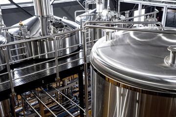 Craft beer brewing equipment in privat brewery
