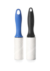 Lint rollers on white background
