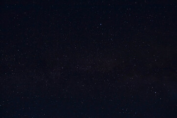 Starry night sky over the Lagonaki plateau