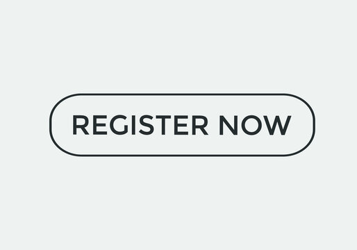 Register now web button, text button, sign icon label, vector file
