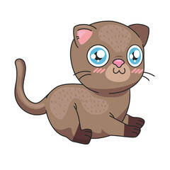 brown kitty cartoon