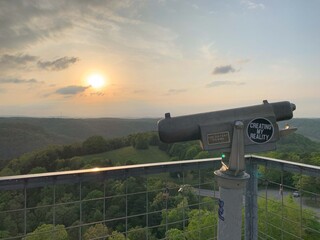 Sunset over the Ozark Mountains in Arkansas