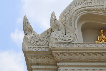 Wat Rajathiwatwihan temple in Bangkok, Thailand. The public temple in Thai-Khmer-Western art style.