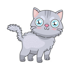 gray cat cartoon