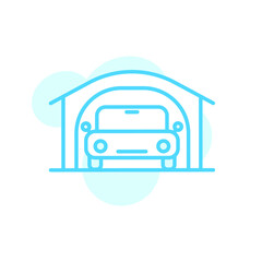 Vector illustration, Garage icon design template