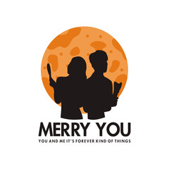 illustration of proposal to marry you - logo vector