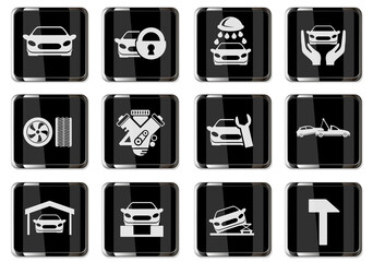 Car services icon set