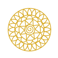 Fototapeta premium gold mandala with spiral
