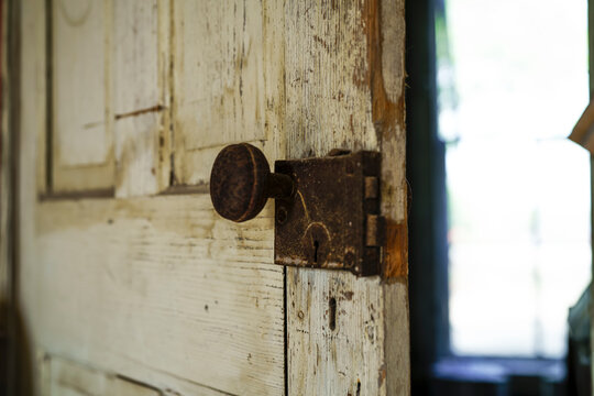old rusty door handle