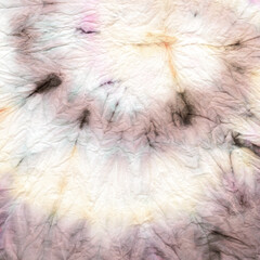 Warm Tie Dye Swirl. Tiedye Round Texture. Circle