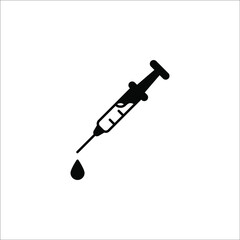 vector medical icon for pandemic vaccine ampoule and syringe. Image of covid-19 vaccine and syringe. vector illustration of antiviral vaccine.
