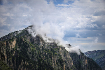 clouds over mountain