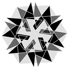 Obraz premium abstract geometric monochrome polygon-6p3