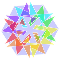 Obraz premium abstract geometric rainbow polygon-6p3