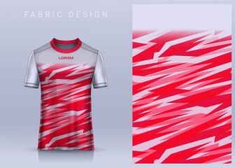 Fabric textile design for Sport t-shirt, Soccer jersey mockup for football club. uniform front view.