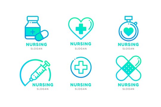 Gradient Nurse Logo Collection