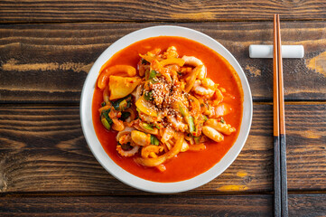 spicy stir-fried octopus, Korean food 'nakji bokkeum'
