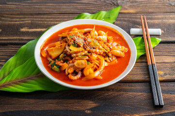 spicy stir-fried octopus, Korean food 'nakji bokkeum'
