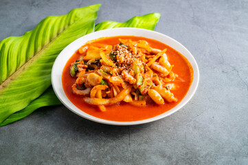 spicy stir-fried octopus, Korean food 'nakji bokkeum'